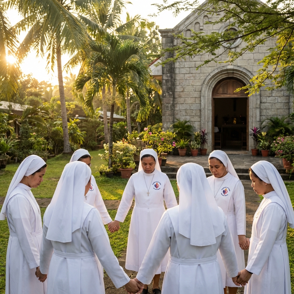 Sisters gathered in peaceful prayer